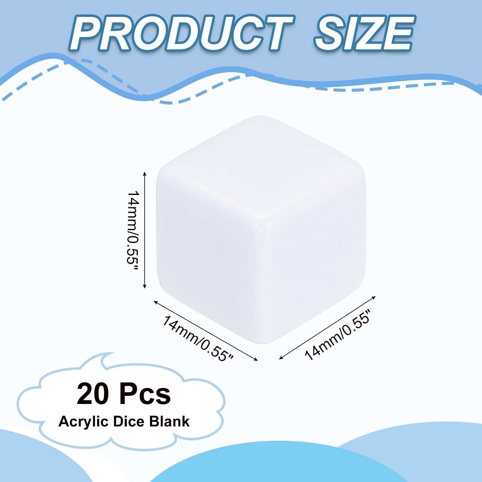PATIKIL 14mm Acrylic Dice Blank - Image 2