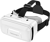 TECKNET VR Headset for iPhone & Android: 110° FOV HD Anti-Blue Light Lenses, Adjustable Comfort Fit for Kids & Adults, 4.7-7.2" Phones