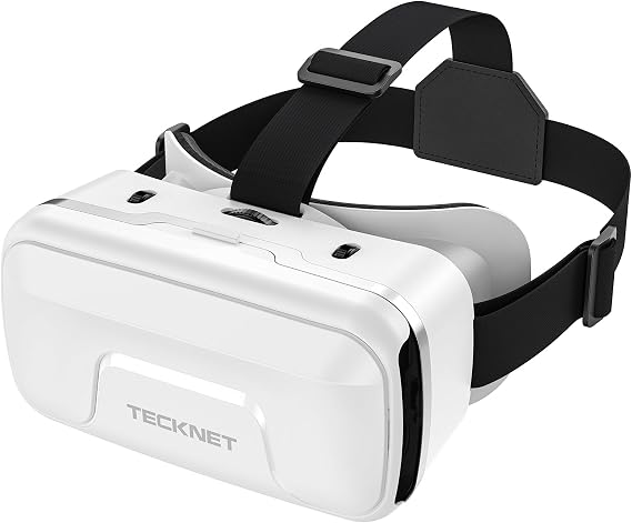 TECKNET VR Glasses for Mobile Phones 3D Virtual Reality Glasses with HD 110° FOV Anti-Blue Light & Adjustable Gears Comfortable VR Glasses for iPhones Samsung and Android Smartphones (4.7-7.2 Inches)