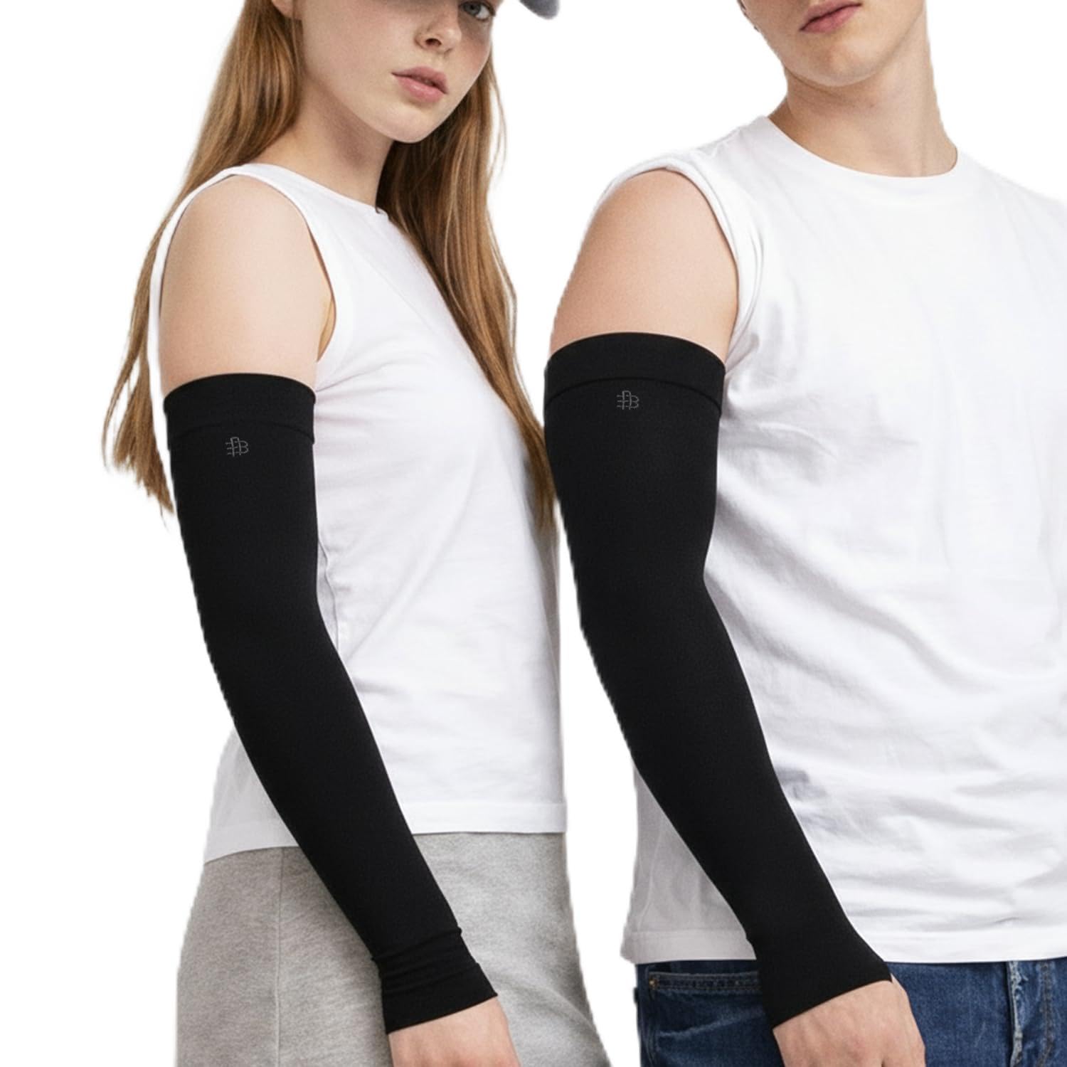 Bonjour Arm Shield for Men & Women UV Protection Hand Sleeves for Boys & Girls Sun Protection Sleeves for Men Arm Sleeves for Women for Running, Hand Cover for Bike Riding Cotton (Pack of 2)-image-49