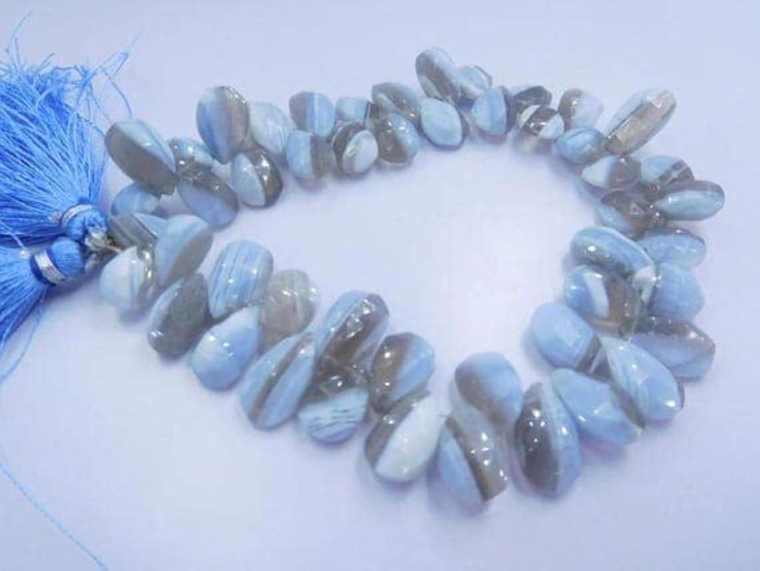 Perle opale boulder naturelle briolette poire facettée pour création bijoux DIY
