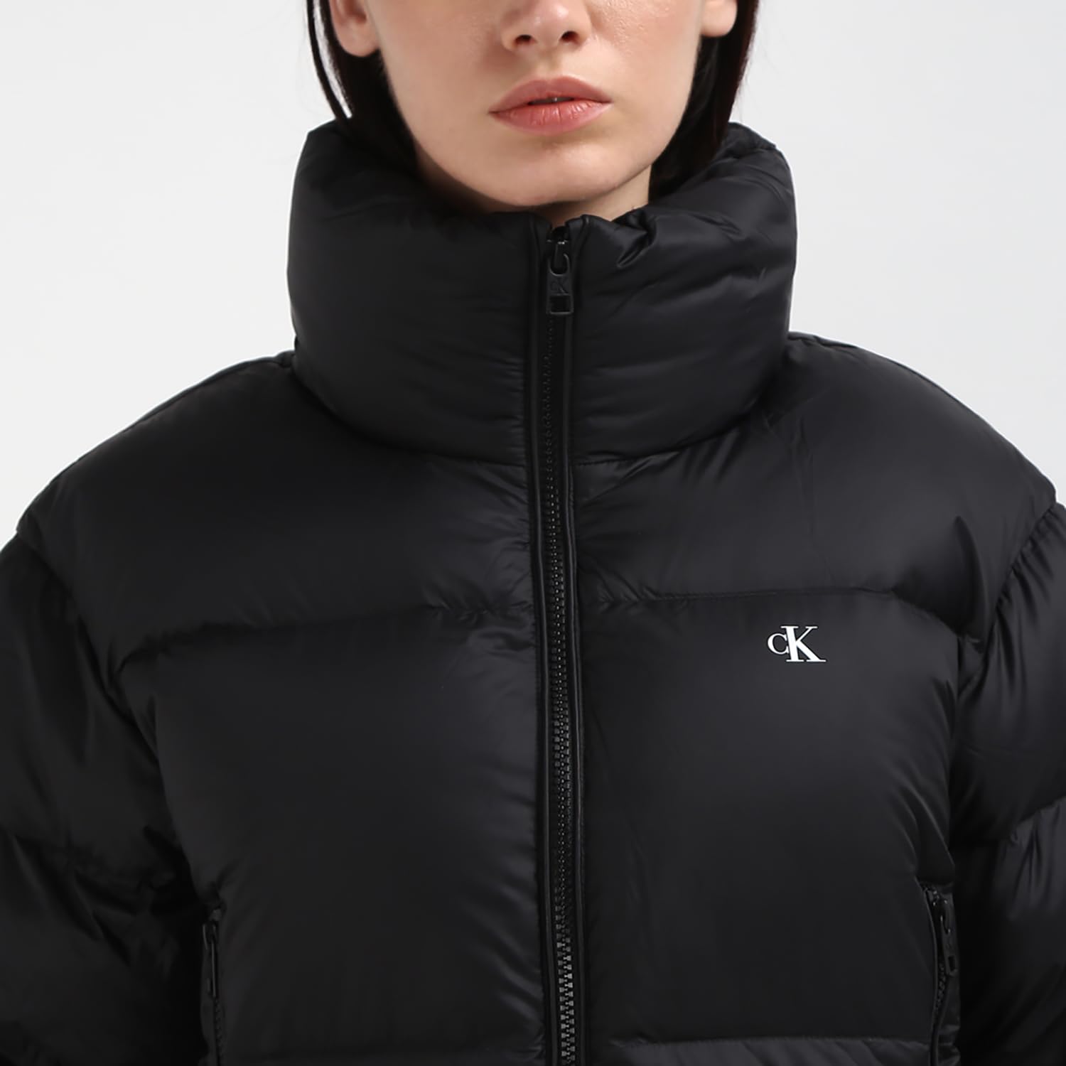 Calvin Klein Jeans Donna Piumino Down Cropped Puffer Corto