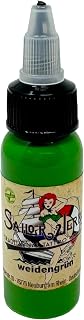 Sailor Jerry IG69511 Tinta de tatuaje alemana (30 ml, vegano, certificado REACH, con certificado), color verde sauce
