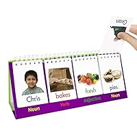 Vista 4 de Junior Learning Sentence Flips - Soporte abatible de doble cara, de 4 a 6 años, vocabulario y gramática, K-1