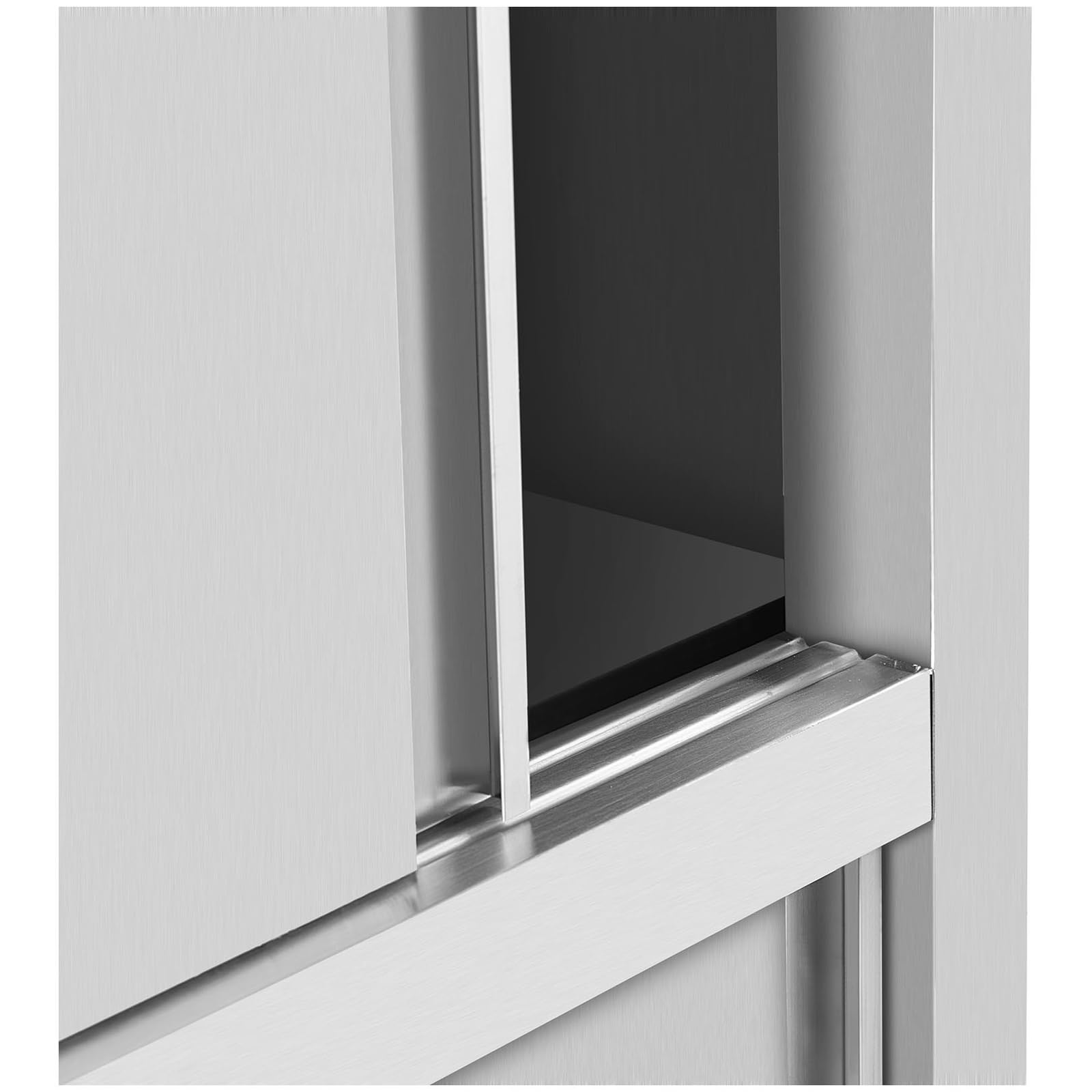 Royal Catering RCDC-100 - Armadietto alto in acciaio inox, 1000 x 500 x 1800 mm, in acciaio inox