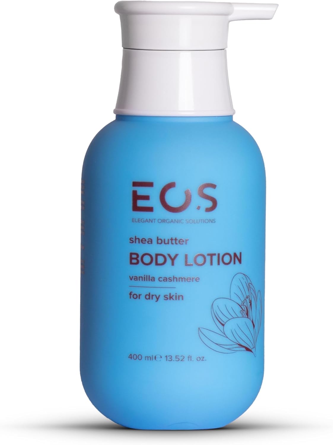 EOS Vanilla Cashmere Body Lotion Shea Butter,24-Hour Moisture Skin Care – Intense Moisturizing Body Lotion for Dry and Sensitive Skin – 400 ml. (New Formula/New Packaging)