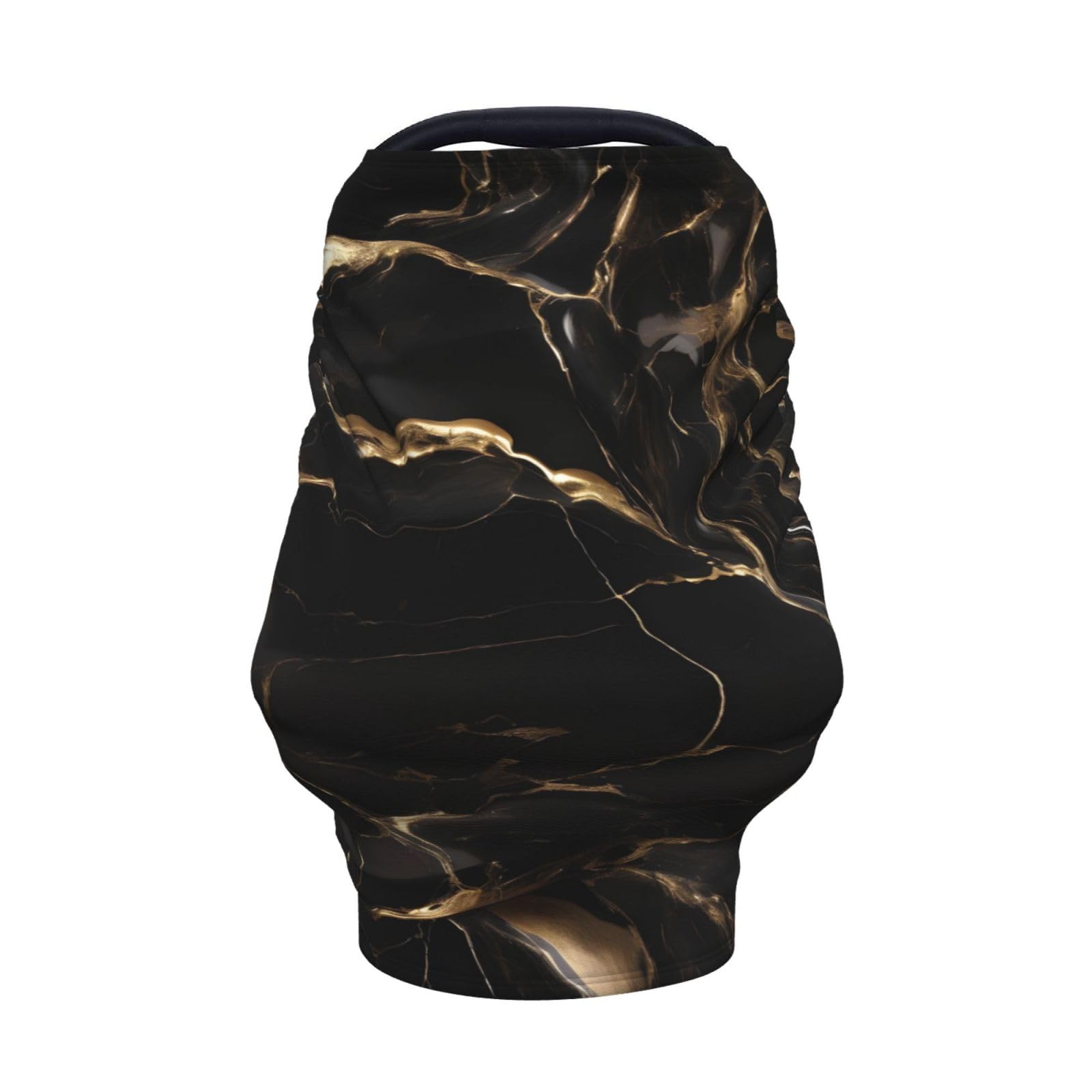 XZDHYZ Black Gold Marble Versatile full-print Stroller Chair Cover/Nursing Cover, specially designed for your baby