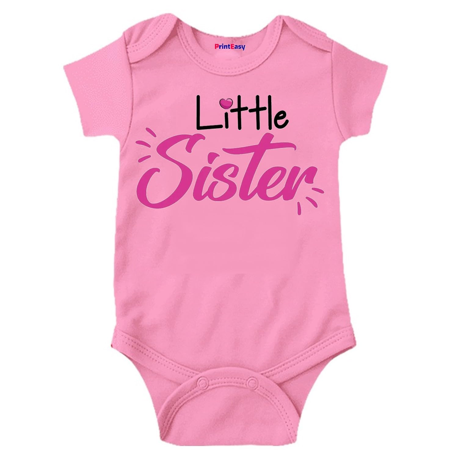 Little Sister Printed Smooth Cotton Romper for Baby Boys & Girls D-274-image-1