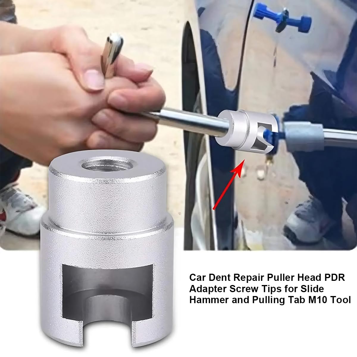 JNNJ 19Pcs Kit per La Rimozione delle Ammaccature Senza Verniciatura, Estrattore per Riparazioni di Ammaccature Auto, Martello a T-Forma e Guarnizione Ventosa, Tiro di Ammaccature Minori per Veicoli