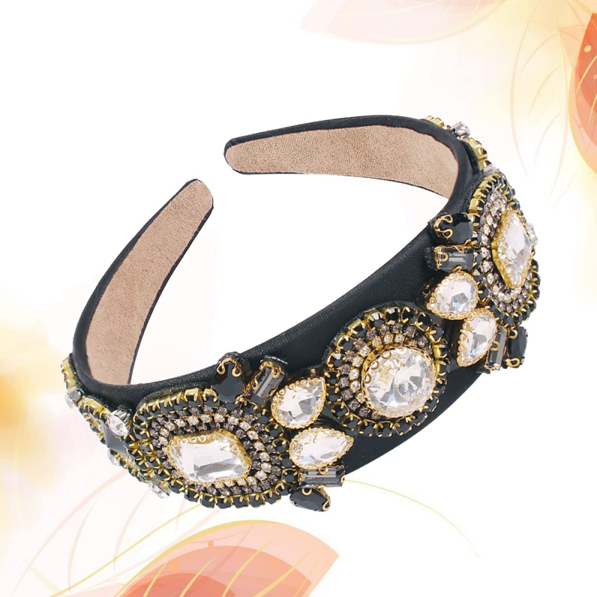 FOMIYES 2stücke Vintage Rhinestone Haarband Damen Weiß Breiter Haarschmuck Für Partys Und Alltag Elegantes Design Mit Feiner Verarbeitung Für Besondere Anlässe Und Stilvolles