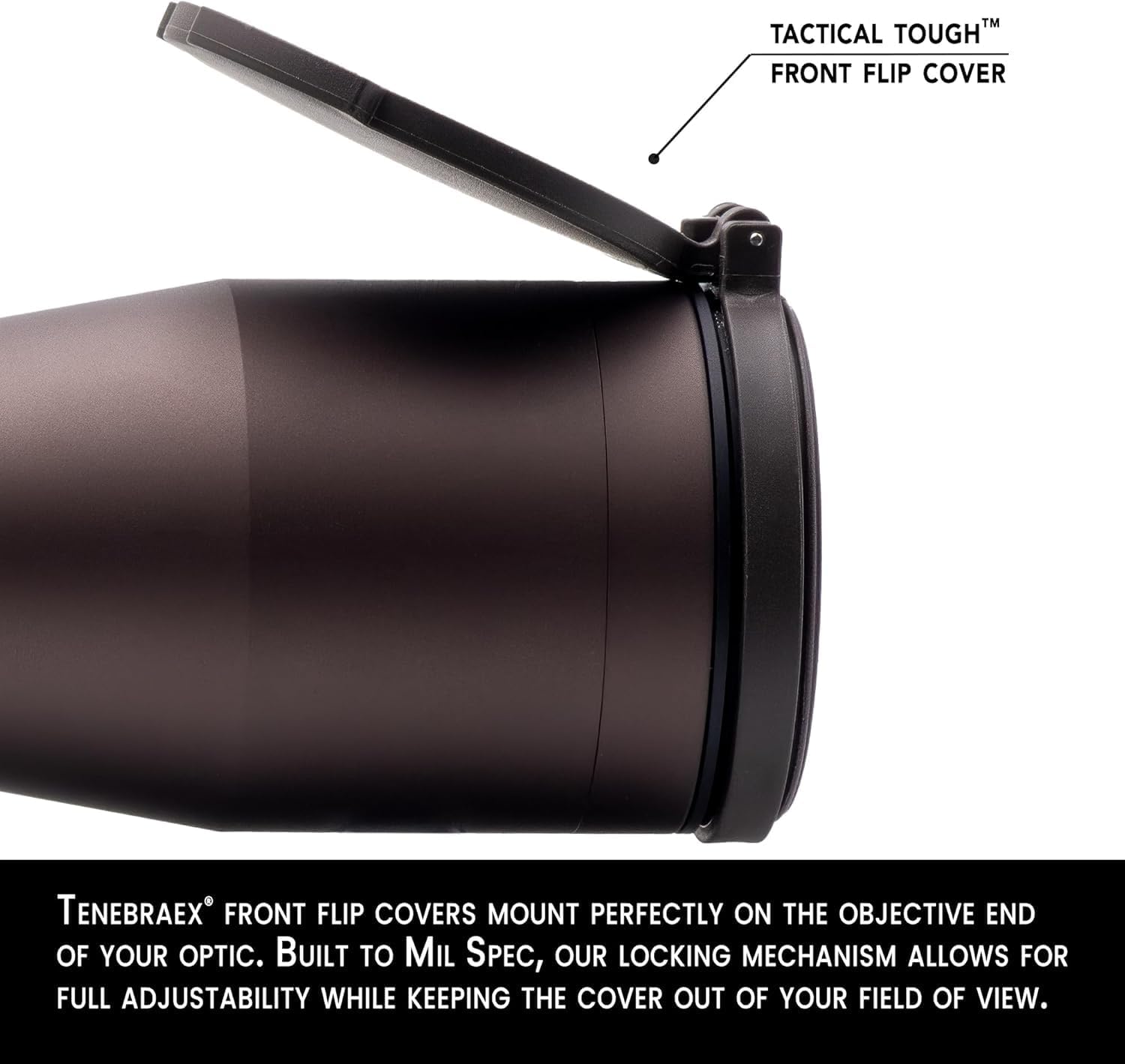 Tenebraex Ocular & Objective Scope Cover Kit with Adapter Ring for Nightforce ATACR 5-25x56/7-35×56 F1, Trijicon Accupower 4.5-30x56/5-50x56, Tenmile 4.5-30x56/5-50x56, Credo HX 2.5-10x56/HX 2.5-15x56