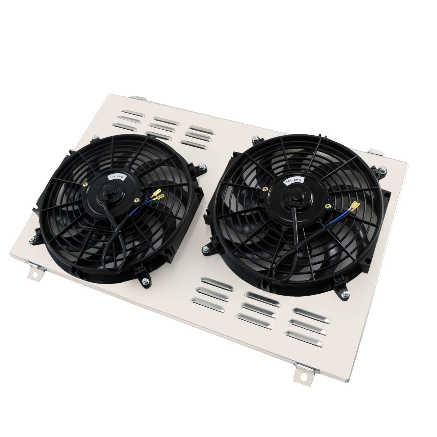 Aluminum Radiator Shroud + 12'' Fan for Chevy Corvette 5.7L V8 Gas 1977 1978 1980 1982 77 78 80 82