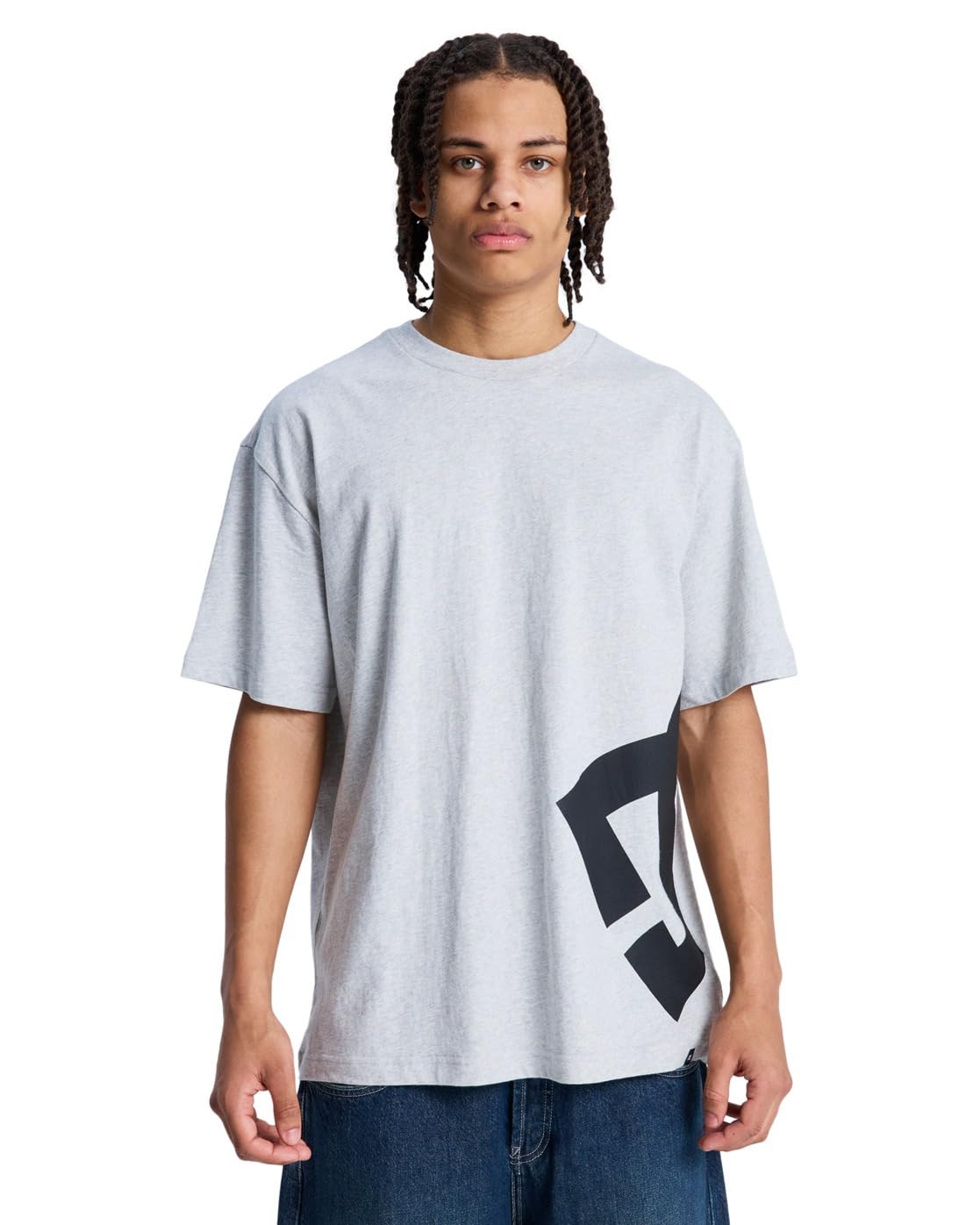 DC Lanai Short-Sleeved T-Shirt - Light Heather Grey - Mens M - Cotton