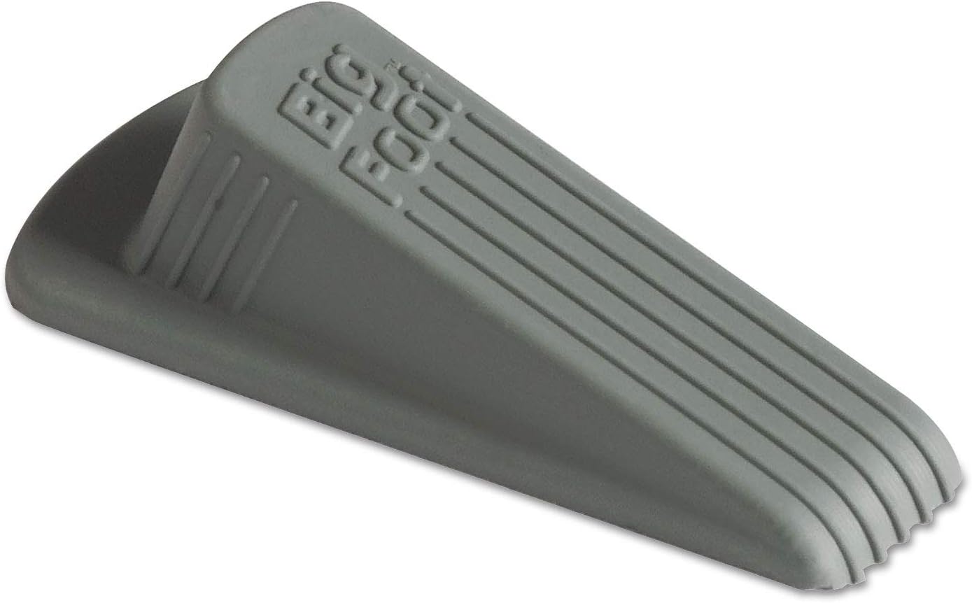Master Caster 00986 Big Foot Doorstop, No-Slip Rubber, 2.25w x 4.75d x 1.25h, Gray, 12/Pack