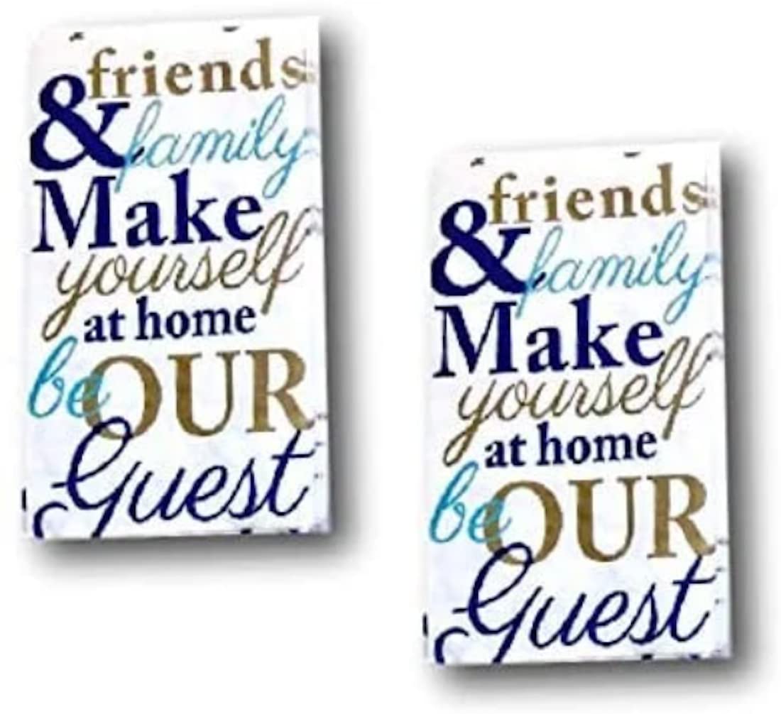 Friends and Family Paper Guest Towels, 32 Disposable Folded Bathroom Hand Towels