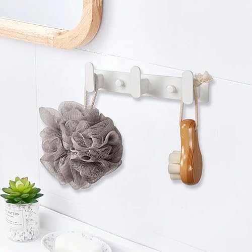 Miniatura 3 de TocTen Perchero para colgar en la pared, ganchos de pared resistentes de acero inoxidable 304 con 3 ganchos para colgar, toallero para