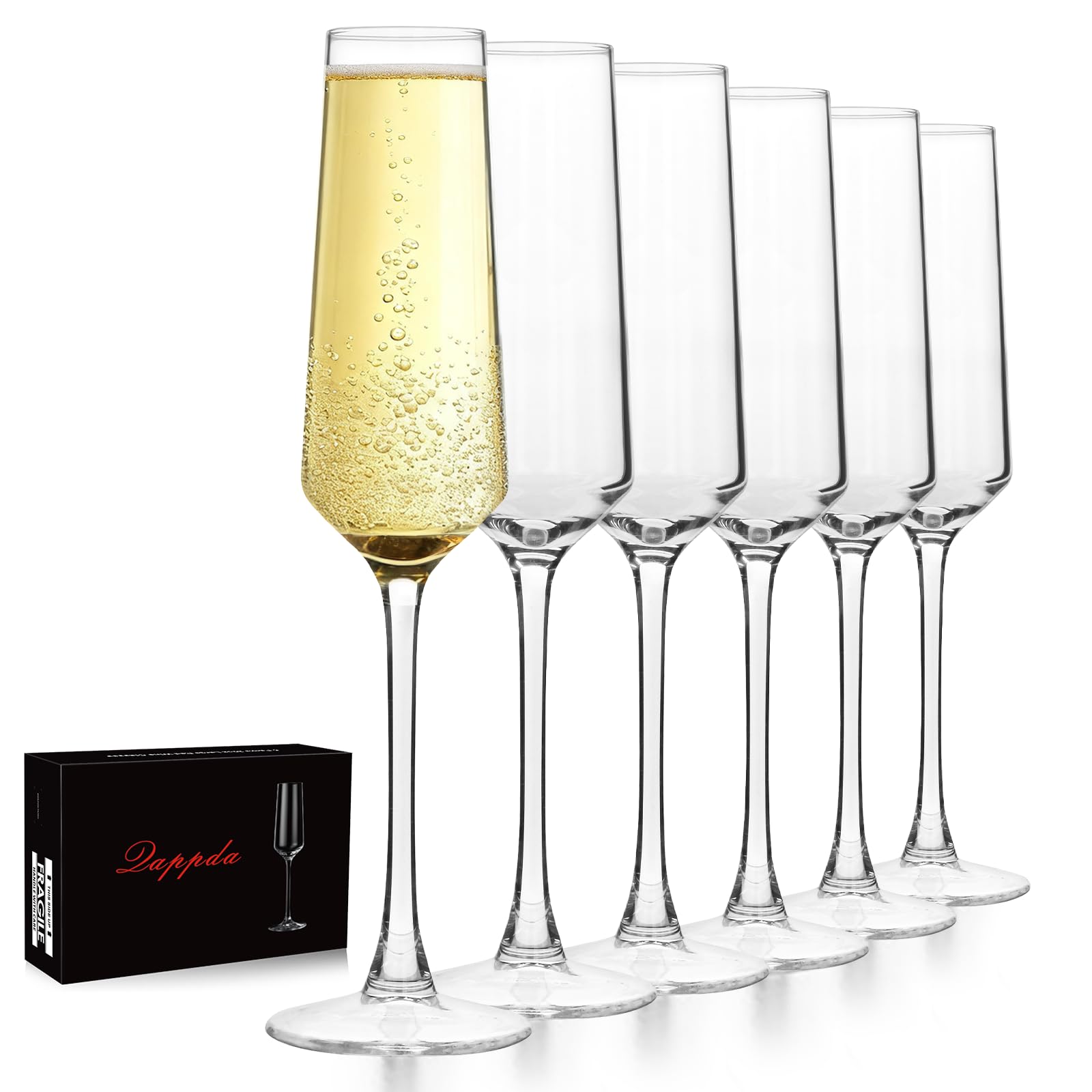 Elegant Champagne Flutes - Set of 6 -1