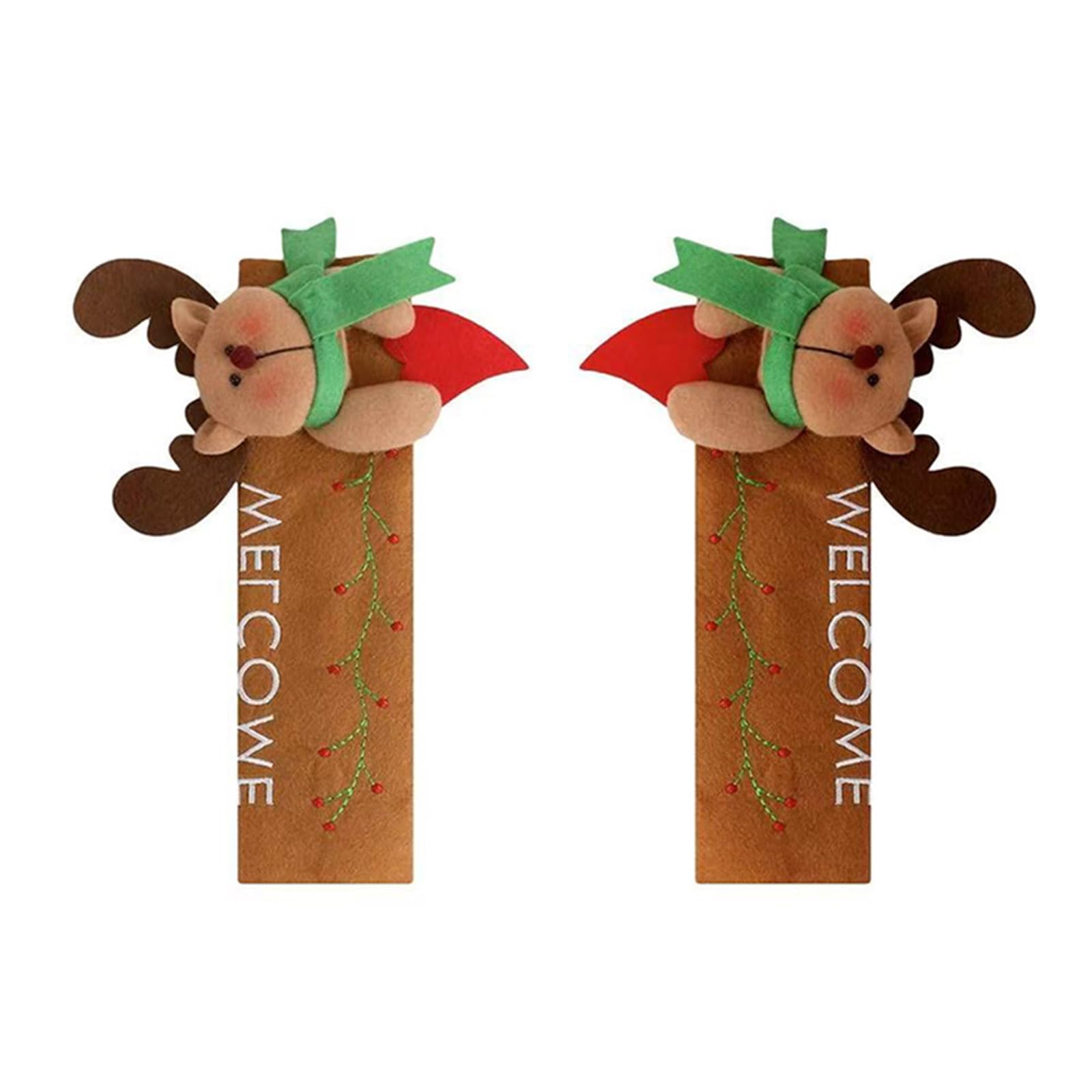 Limtula C Hristmas Refrigerator Door Handle Sleeve Decors Loth Holiday For Home Decoration Quick Installation Fabri Christmas Decors