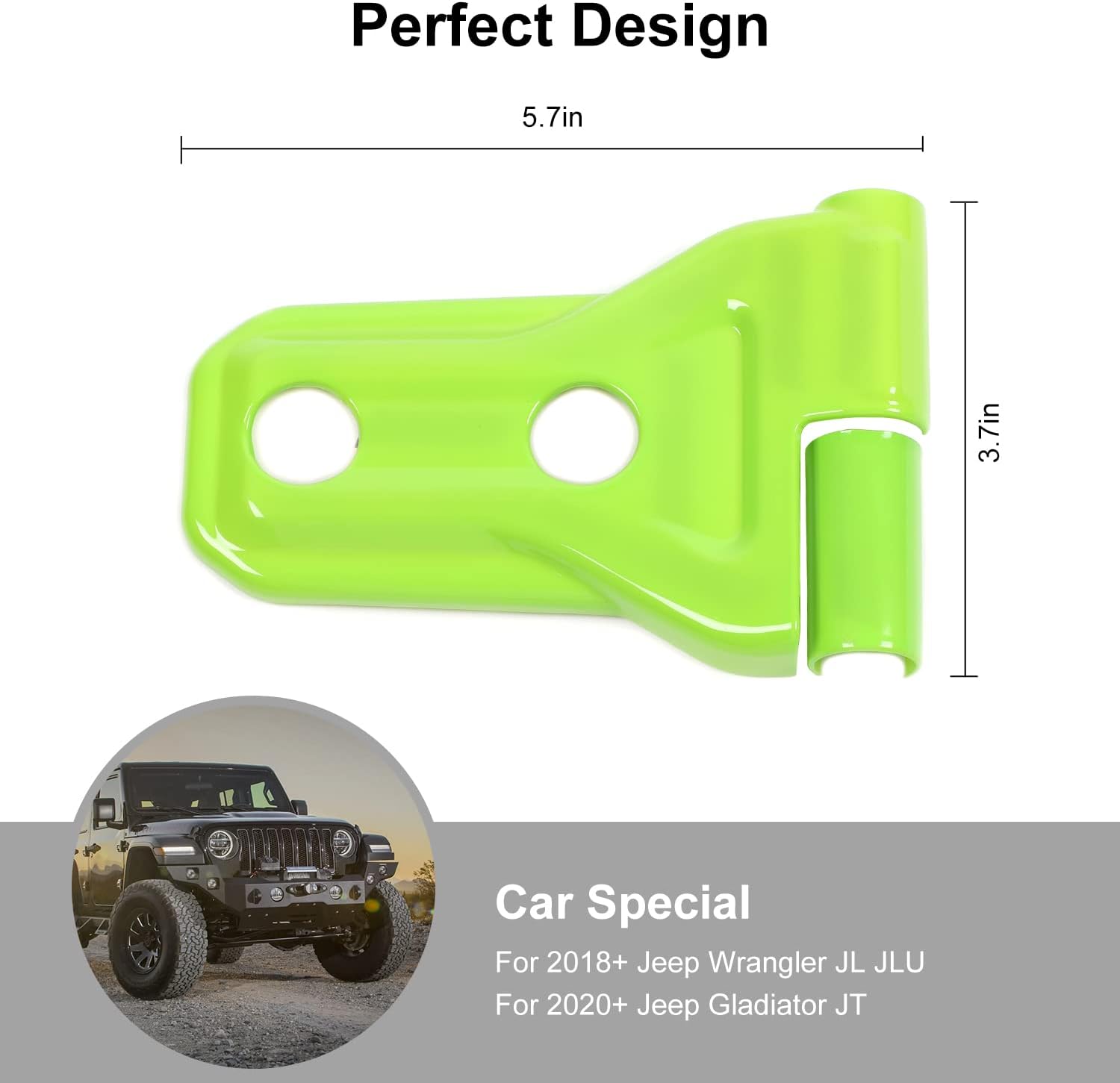 8PCS Green Door Hinge Cover Trim Accessories for 2018-2024 2025+ Jeep Wrangler JL JLU, for 2020-2024 2025+ Jeep Gladiator JT