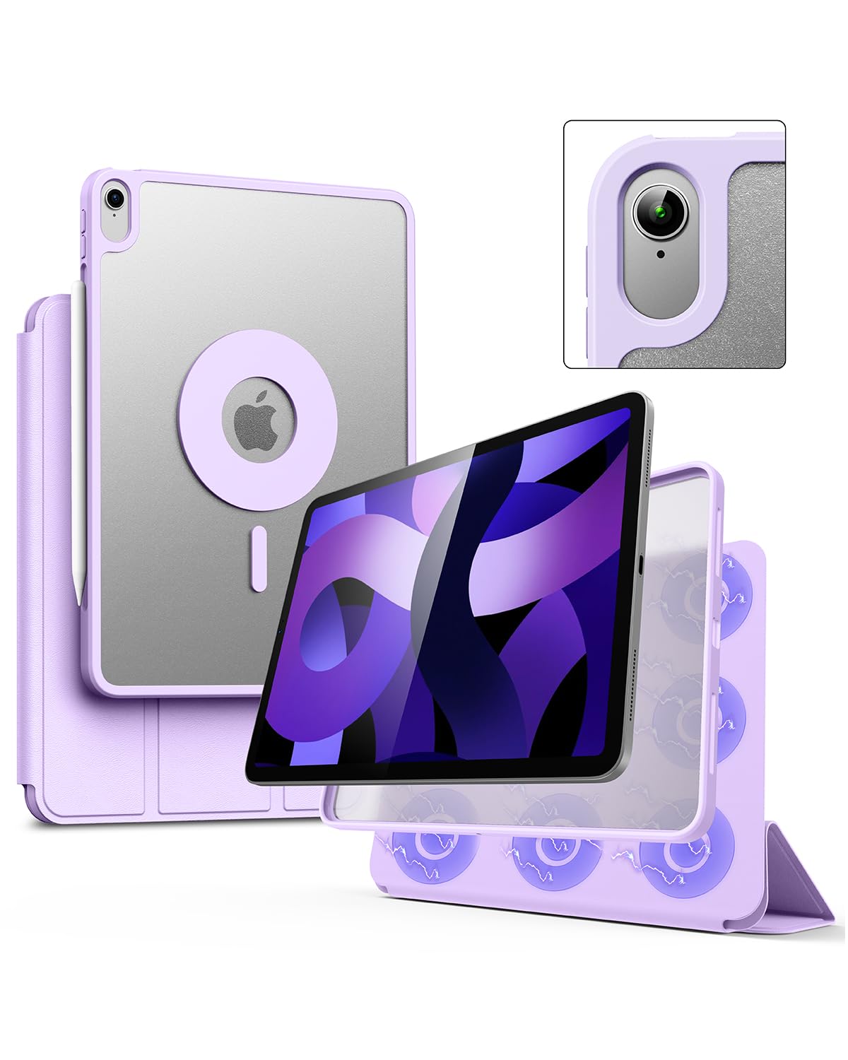 iPad Air (第5) パープル 256GB WiFi、Pencil、ケース Amazon.com: Marasone Case for iPad 10.9 inch Magnetic Case for