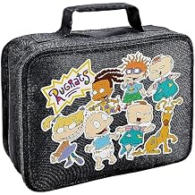 LOGOVISION Rugrats Crawling Stickers Insulated Soft Sided Lunch Box - Reusable Lunch Bag For School Office Work, BPA Free, 10"x8"