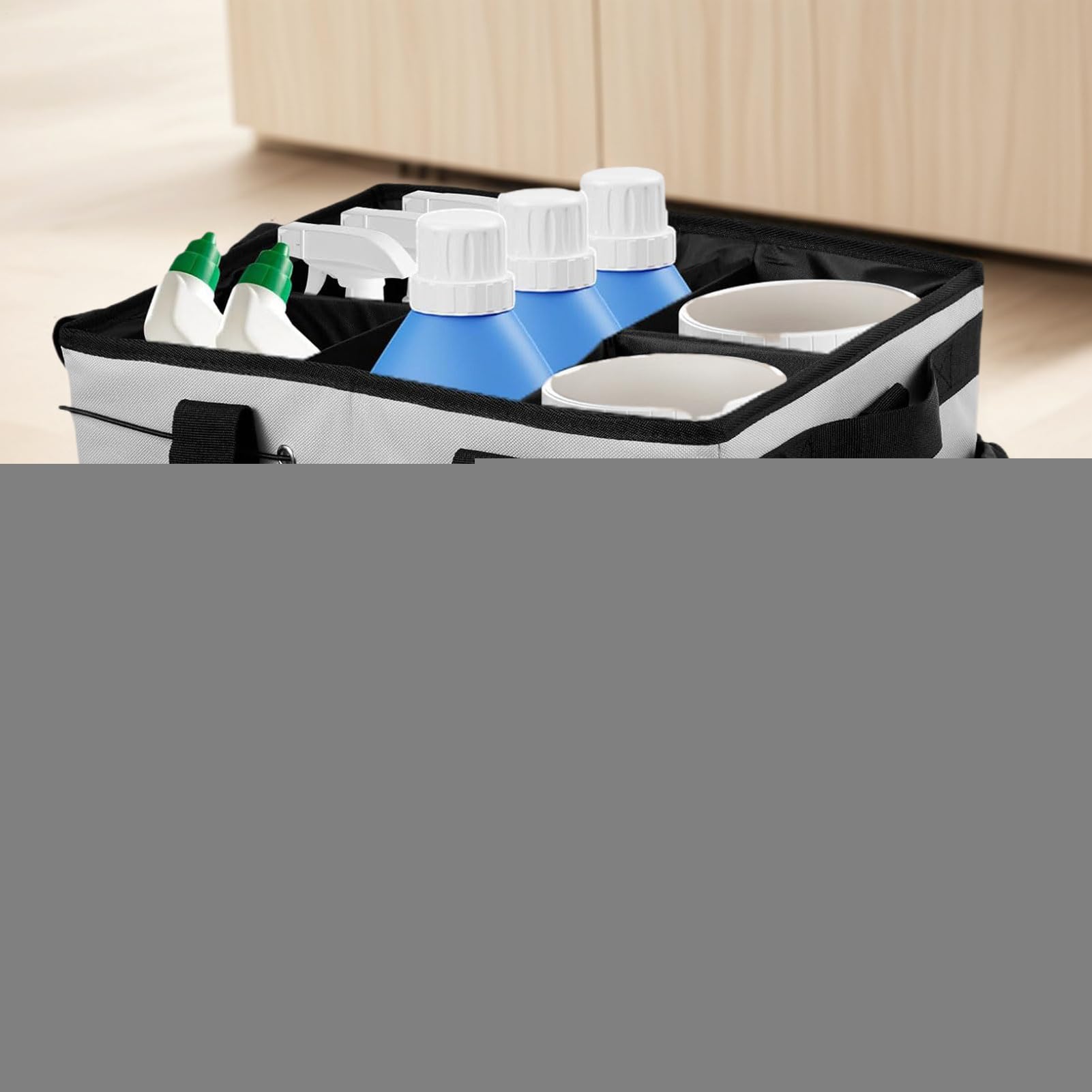Tasche für Reinigungszubehör Tragbar, Zubehör, Organizer, Tragetasche, | Große Reinigungstasche Tragbar, Organizer, Werkzeuge für Küche, Dusche, Auto, Wohnheim, Uni, Bad, Camping