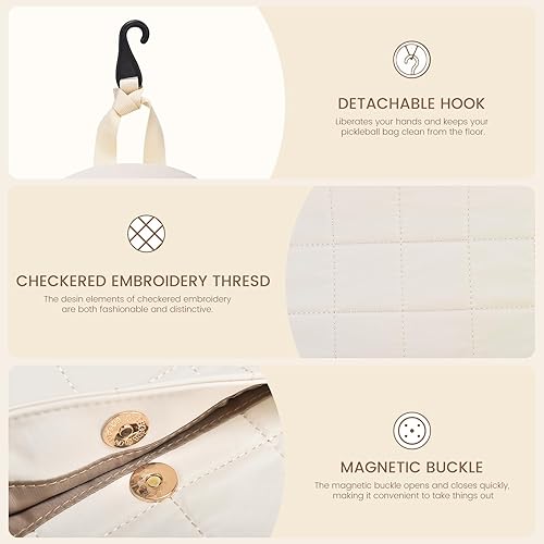 Miniatura 6 de Sucipi Bolsas de tenis para mujeres, Mochila bolsa acolchada para raqueta de tenis para raqueta de tenis, palas de pickleball, bádminton