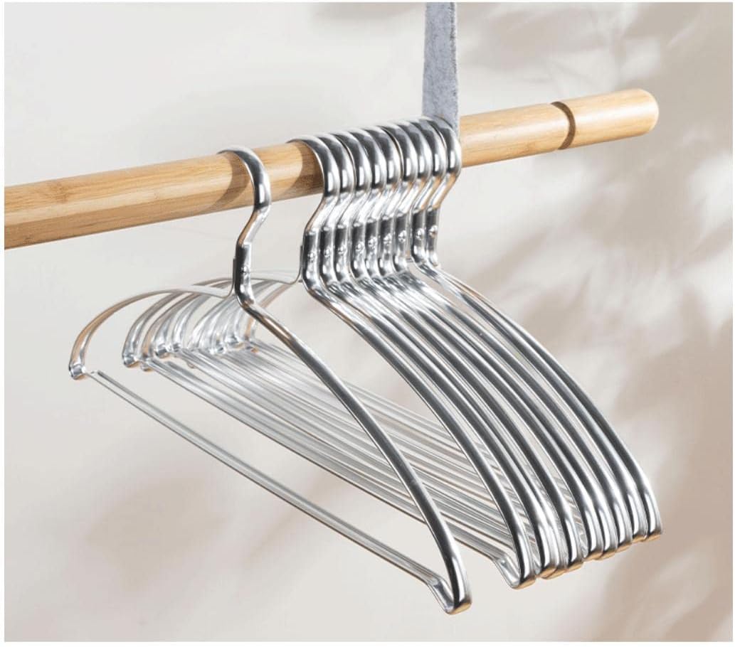 Hanger Clothes Hanger Space Saving Coat Hanger 5 Pack Clothes Hanger Non-Slip Aluminum Alloy Hanger Clothes Hanger (B) (F)