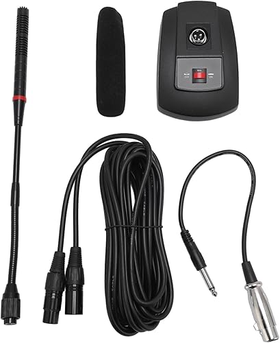 Miniatura 2 de Micrófono de condensador de cuello de cisne, patrón de captación cardioide con fuente de alimentación XLR de 48 V y pies antideslizantes, para