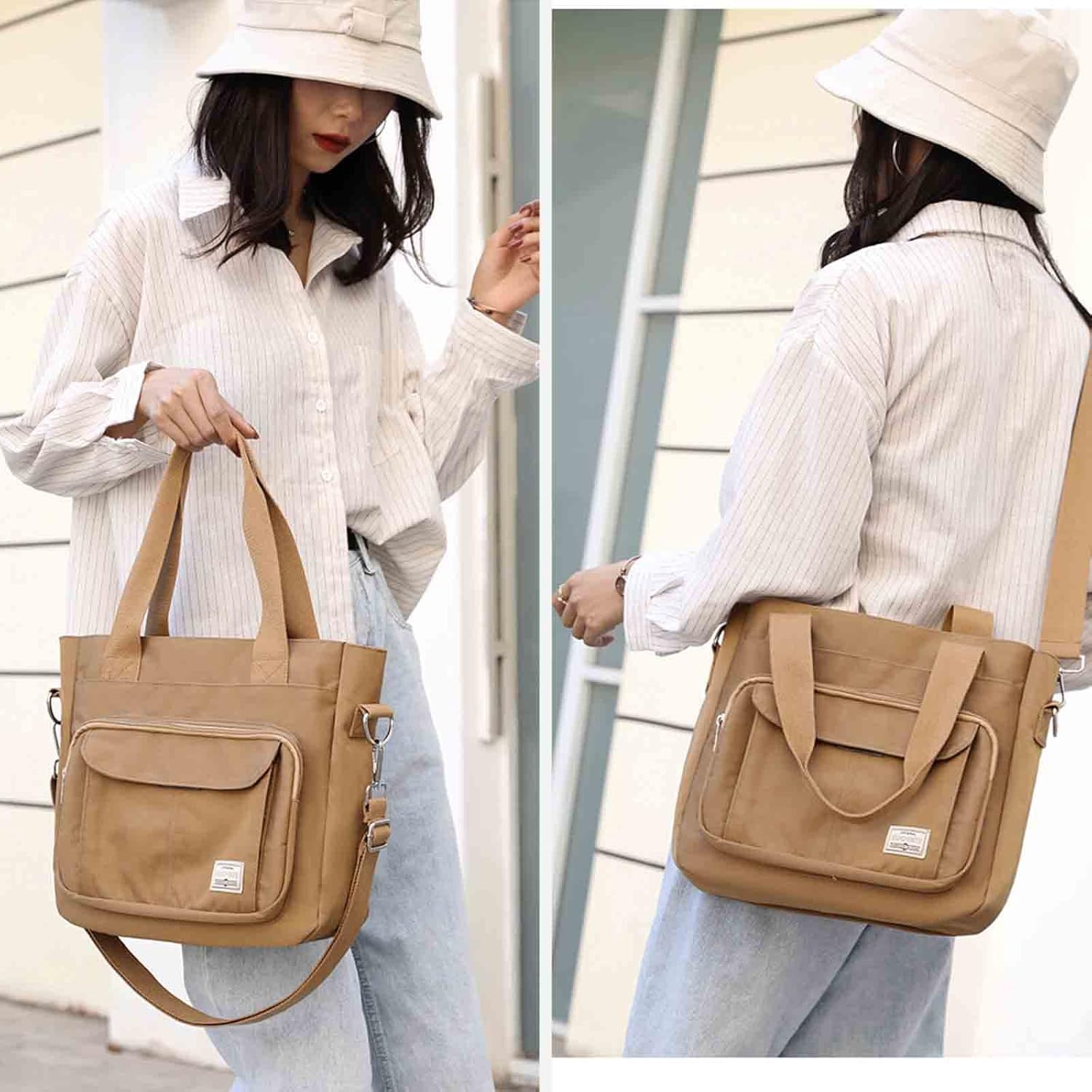 Fashion Women's Canvas Bag Mommy Large Capacity Crossbody Bag Nylon Casual Women's Shoulder Bag