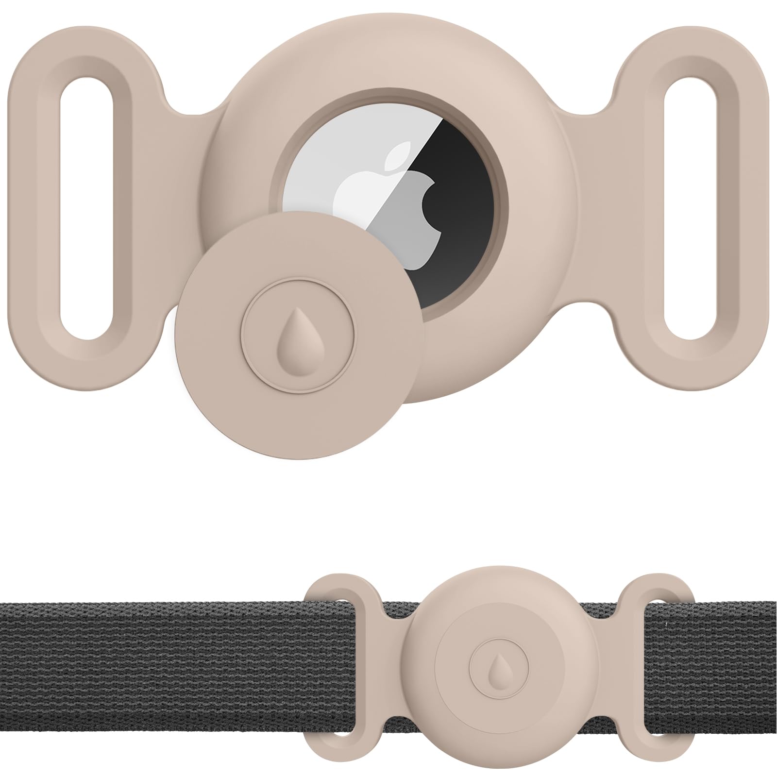 Wanme Funda de Silicona Apple AirTag para Perros y Gatos - Protector Impermeable Antipérdida para Collar Rastreador de Mascotas GPS - Negro — view 12