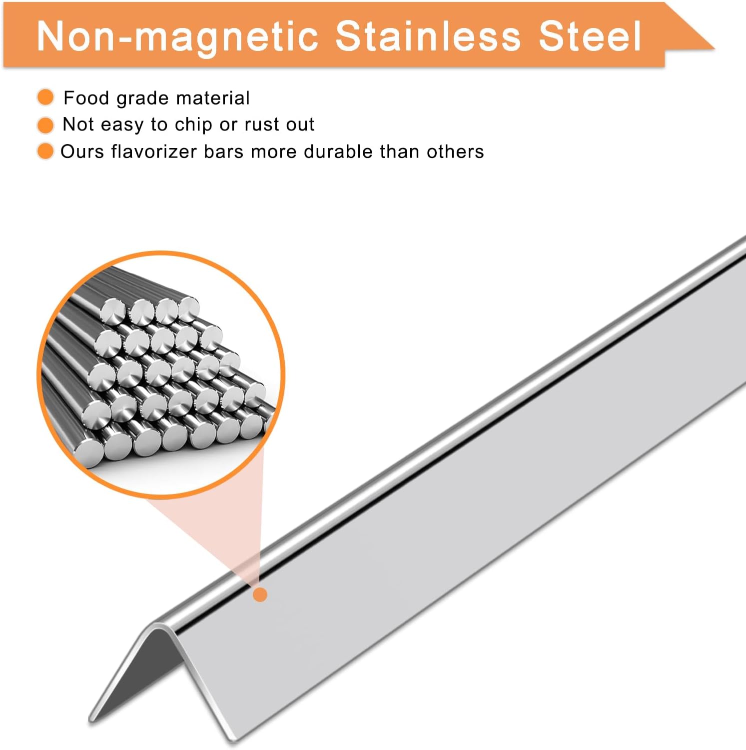 Grill Flavorizer Bars for Weber Summit 400 Series, Summit E/S 440/450/460/470, 8 PC Stainless Steel Gas Replacement Parts for Weber 67668 Grill Models, 18" x 1.6" x 1.2"