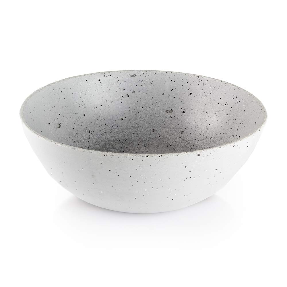 Bols décoratifs en béton étanche gris argenté de style classique