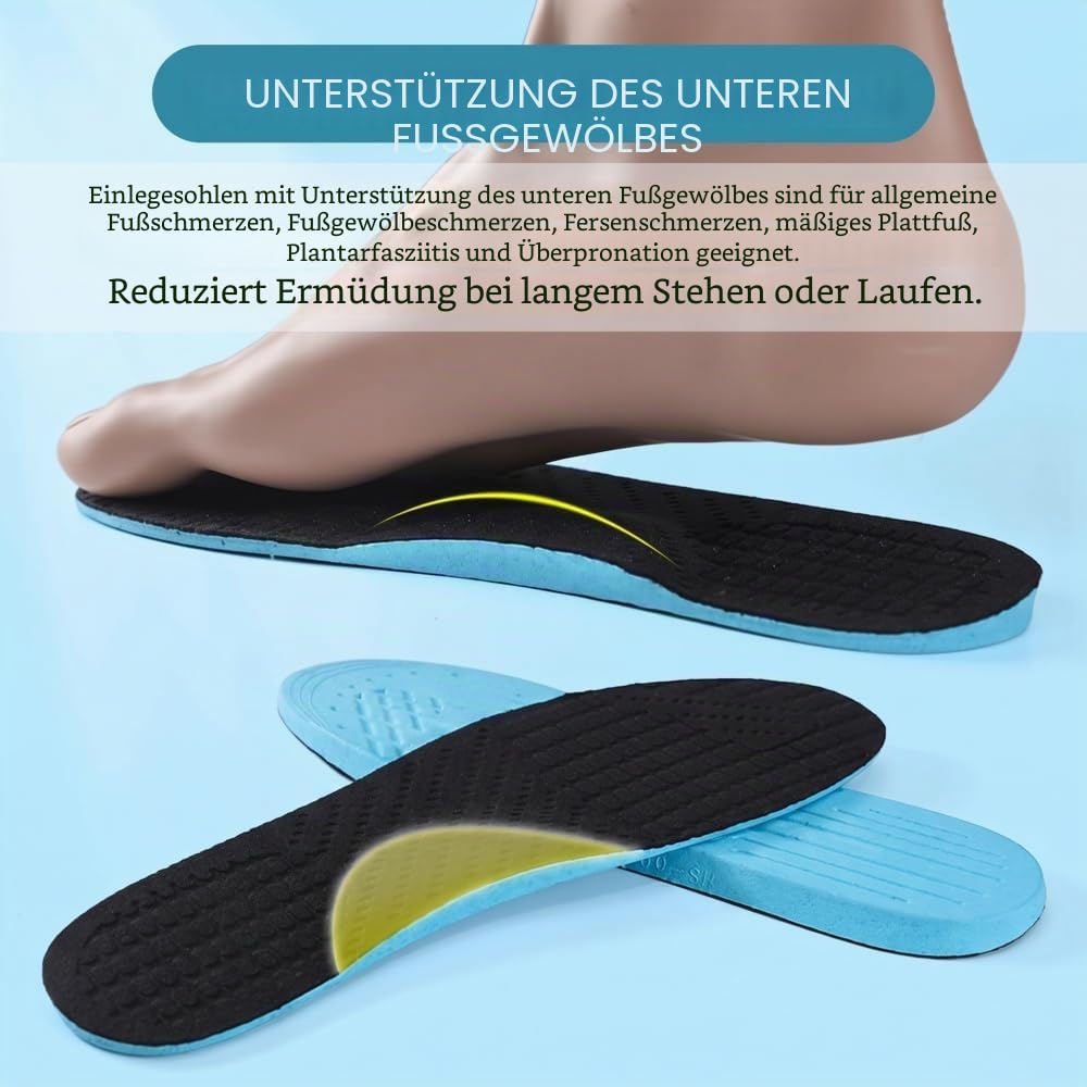 XINIFOOT Orthopädische Einlegesohlen zur Haltungskorrektur und Fußausrichtung, Plantarfasziitis, Pronation, Plattfüße, Fußgewölbeunterstützung, Supinationsentlastung