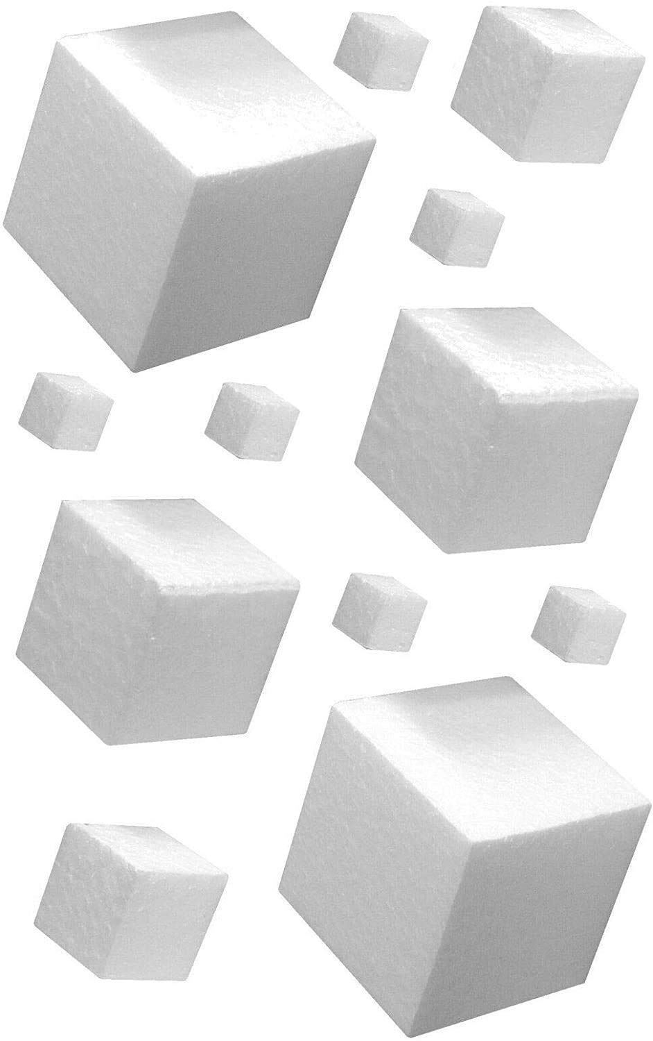D. & D. Polistirolo® - CUB/BLOC POLYSTIROLE POUR SCULTURES/HOBBISTIQUE/DECOUPAGE Différentes dimensions moyennes densité (50 x 50 x 35 N°1 BLOC)