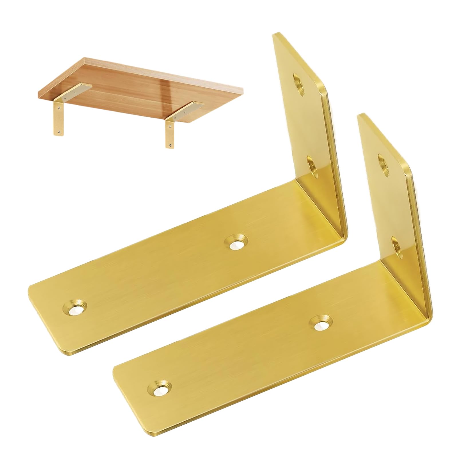 Lot de 4 équerres décoratives pour étagère murale - 30,5 cm - Robustes
