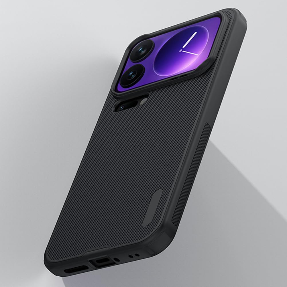 Stoßfest Hülle für Xiaomi 17 Pro Max/17 Pro/17, Dünne Leichte Gefrostet rutschfest Schutzhülle Unterstützt Drahtlose Aufladung Handyhülle,Schwarz,17 Pro