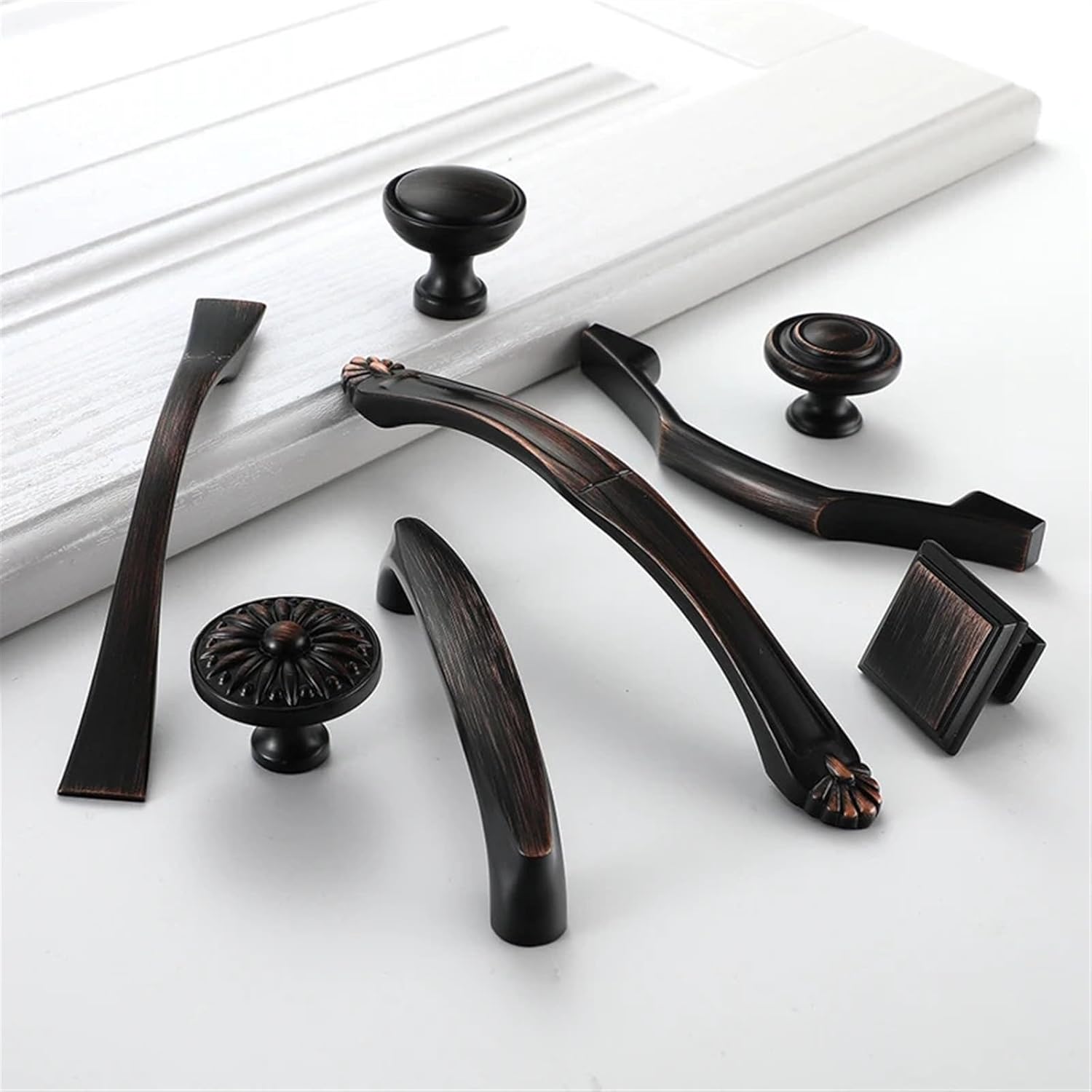 Zinc Alloy Black Bronze Cabinet Handles American Style Kitchen Cupboard Door Pulls Furniture Handle Drawer Knobs Hardware 2Pcs(6026-96mm)