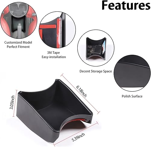 Miniatura 5 de Organizador de consola de automóvil, soporte para tazas, bandeja organizadora de consola central, organizador de bolsillo para consola,