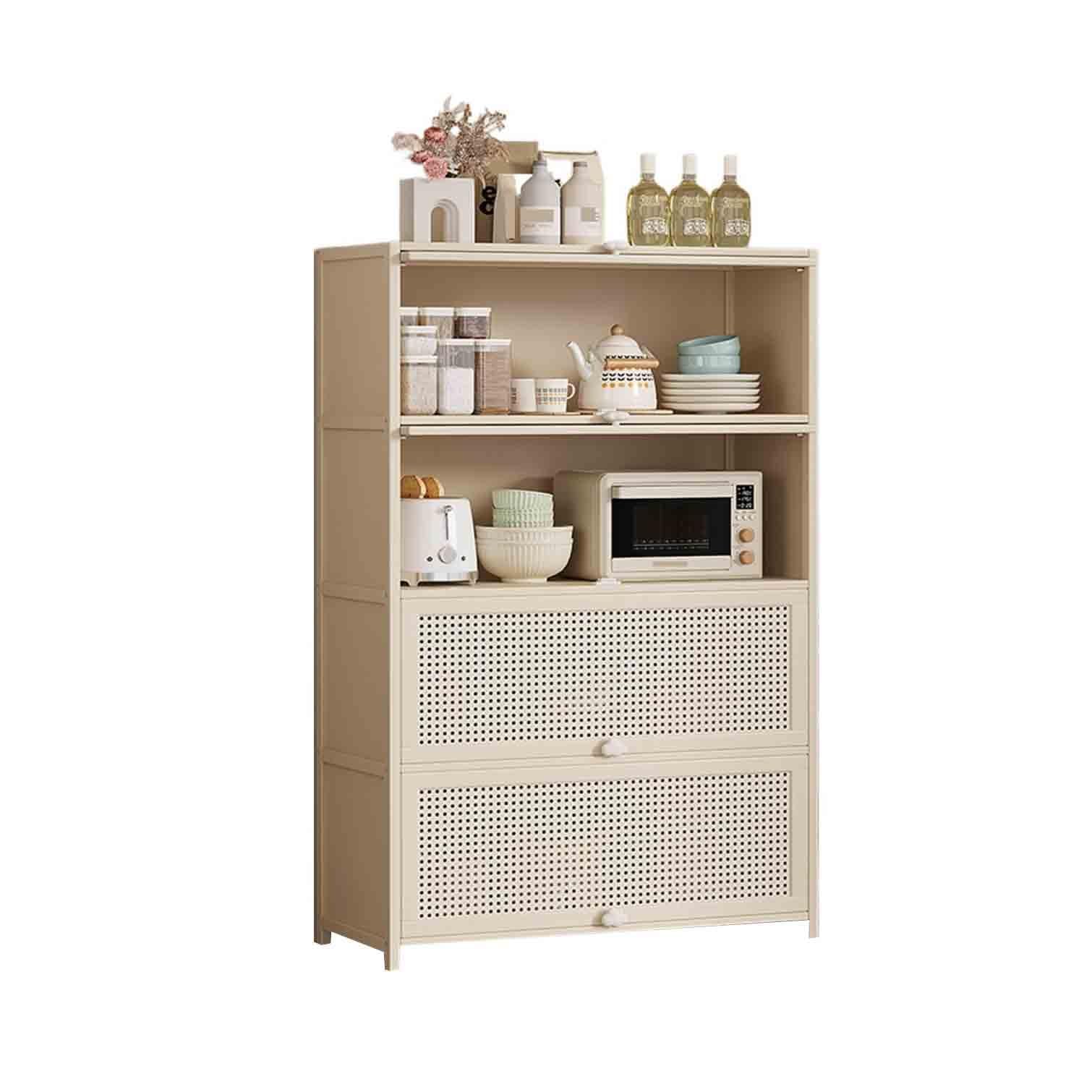 K5d1P9m7 Credenza Soggiorno 4-tier Kitchen Sideboard with Storage for Coffee and Tea Wall-mounted Compartments Sideboard(M)