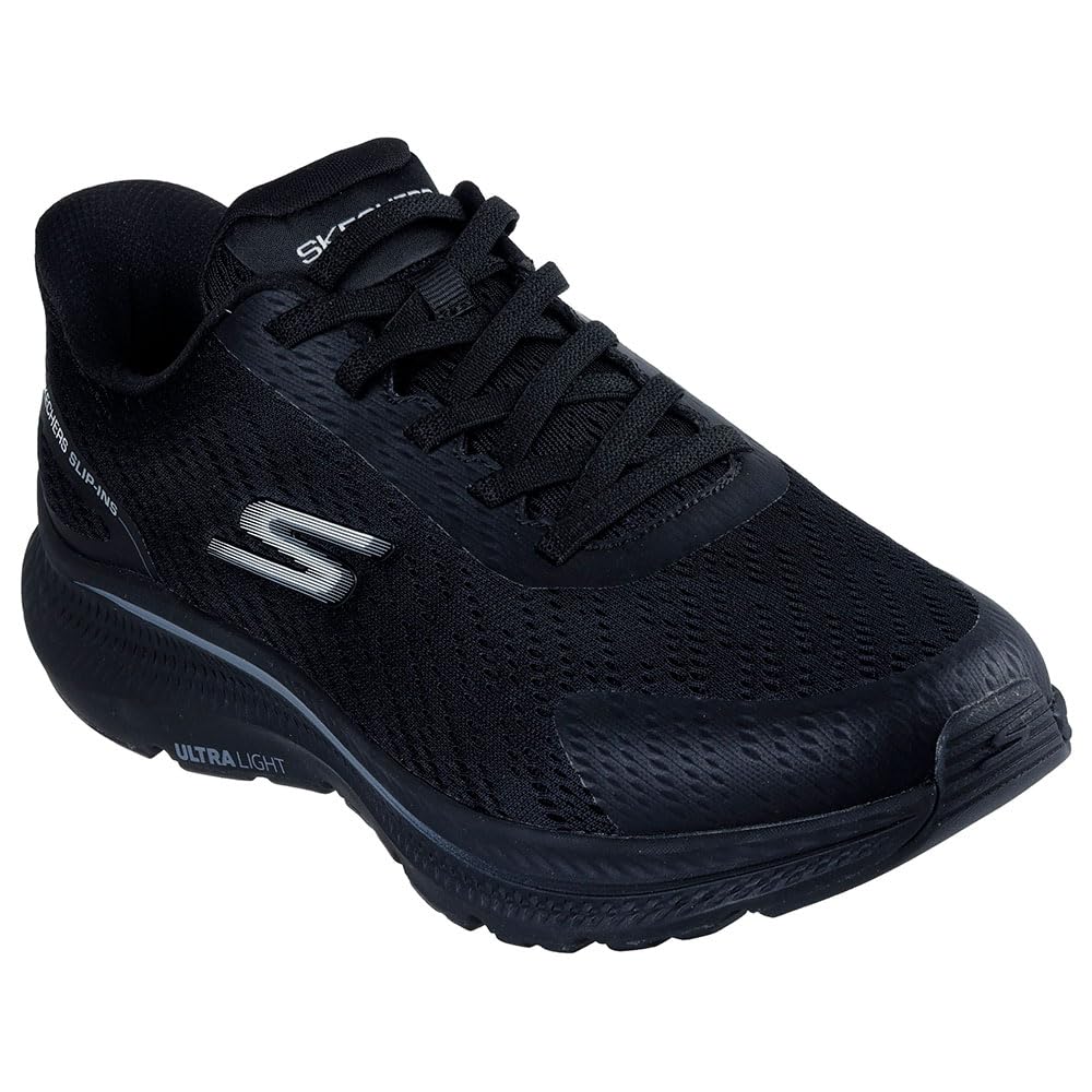 Skechers Men's Go Run Consistent 2.0 Worldview Slip-On Sneakers, Black Textile, 9.5 UK