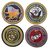 パッチ タクティカル ワッペン サバゲ― サバイバル ミリタリー コスペレ ファッション 刺繍 U.S.MARINES MARINES CORPS NAVY SEALS （４点セット）
