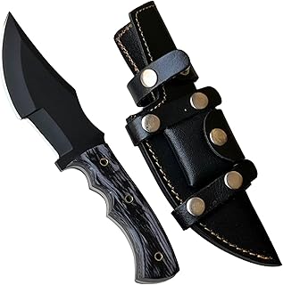 TR-1168 Custom Handmade D2 Steel 10 Inches Tracker Knife - Perfect Grip Black Wood Handle - Poshland