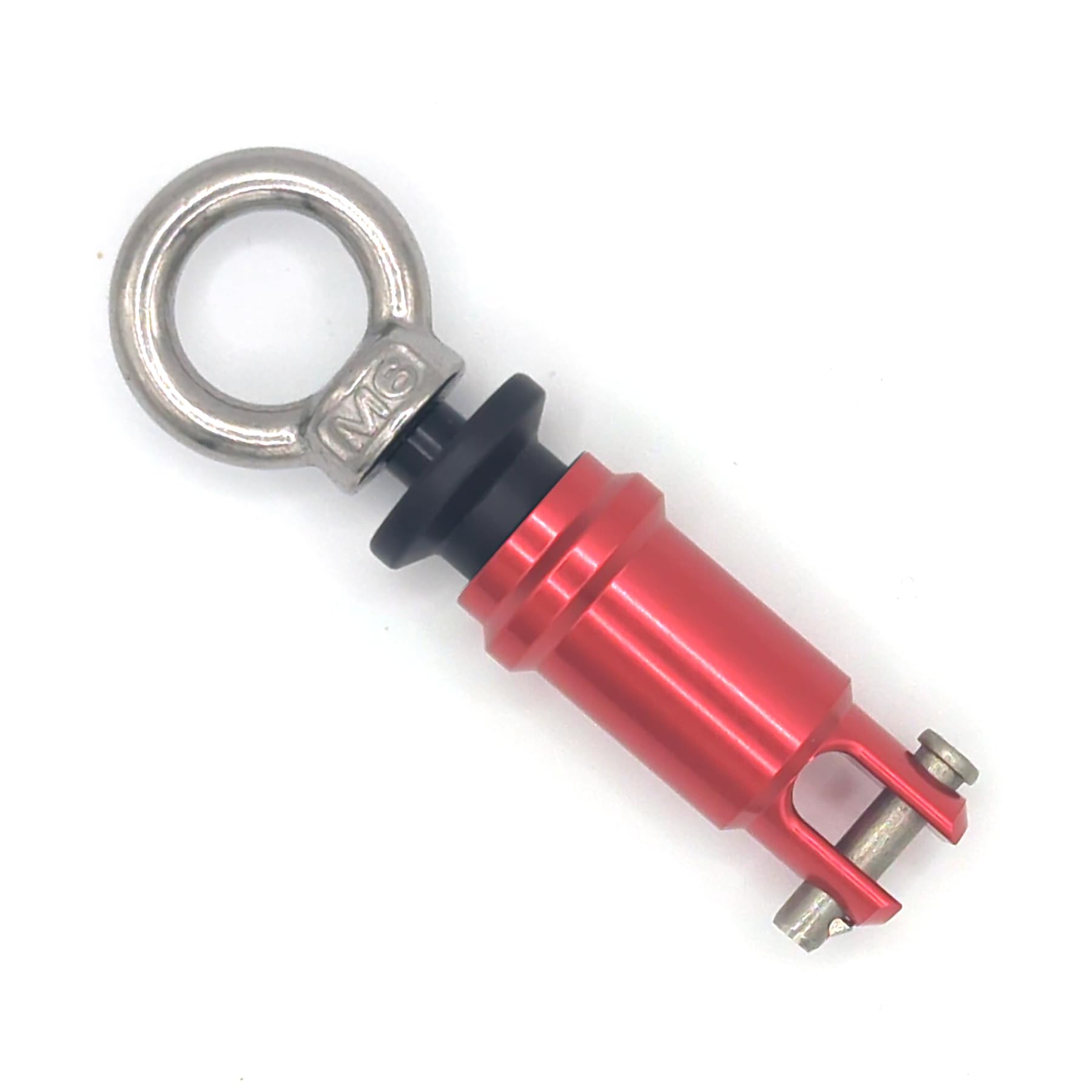 Wolfclip Eye Nut Adapter & Housing Strong Reliable Instant Leash Connection (Large, Red)