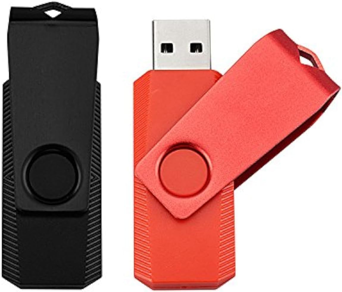 VICFUN2PCS 32GB USB Flash Drive USB 2.0 2 X 32GB flash drives-Red/Black