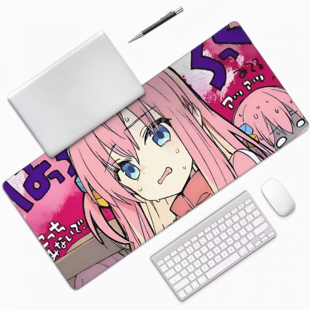 Tappetino Mouse Rosa, Mouse Pad XXL 1000 x 500 x 3 mm, Anime Tappetino Gaming Grande Sottomano Scrivania, Impermeabile Mousepad Lavabile con Base in Gomma Antiscivolo per Computer, PC, Laptop -MP1601