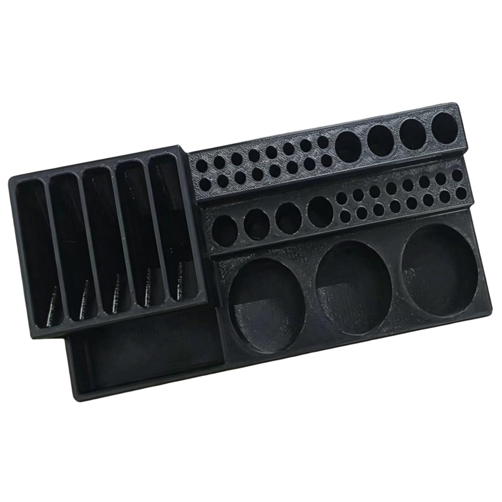 Ljhnba Black Professional Tool Organizers Box Featuring Sturdy Petg Construction And Smart Layout Container For Efficient Workspaces Dense Tool Storage Box