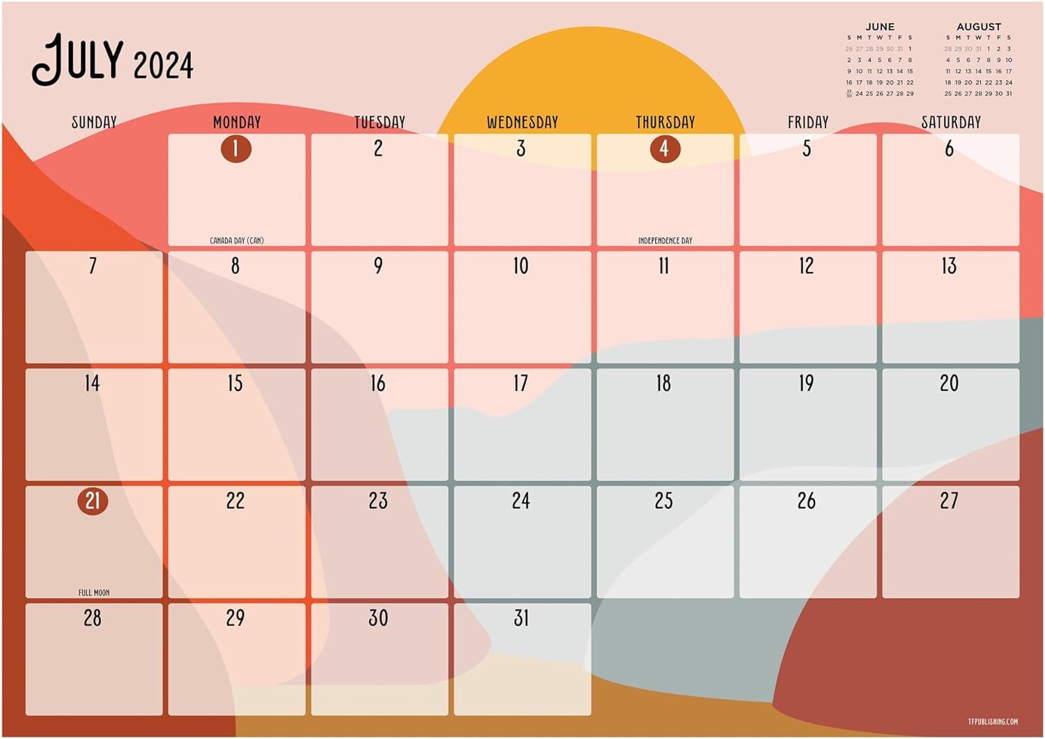 amazon-com-tf-publishing-july-2024-june-2025-landscapes-medium-desk-pad-monthly-blotter-calendar-12-month-academic-year-wall-or-desk-calendar-tear-off-pages-landscape-oriented-17-in-x-12-in-office-products