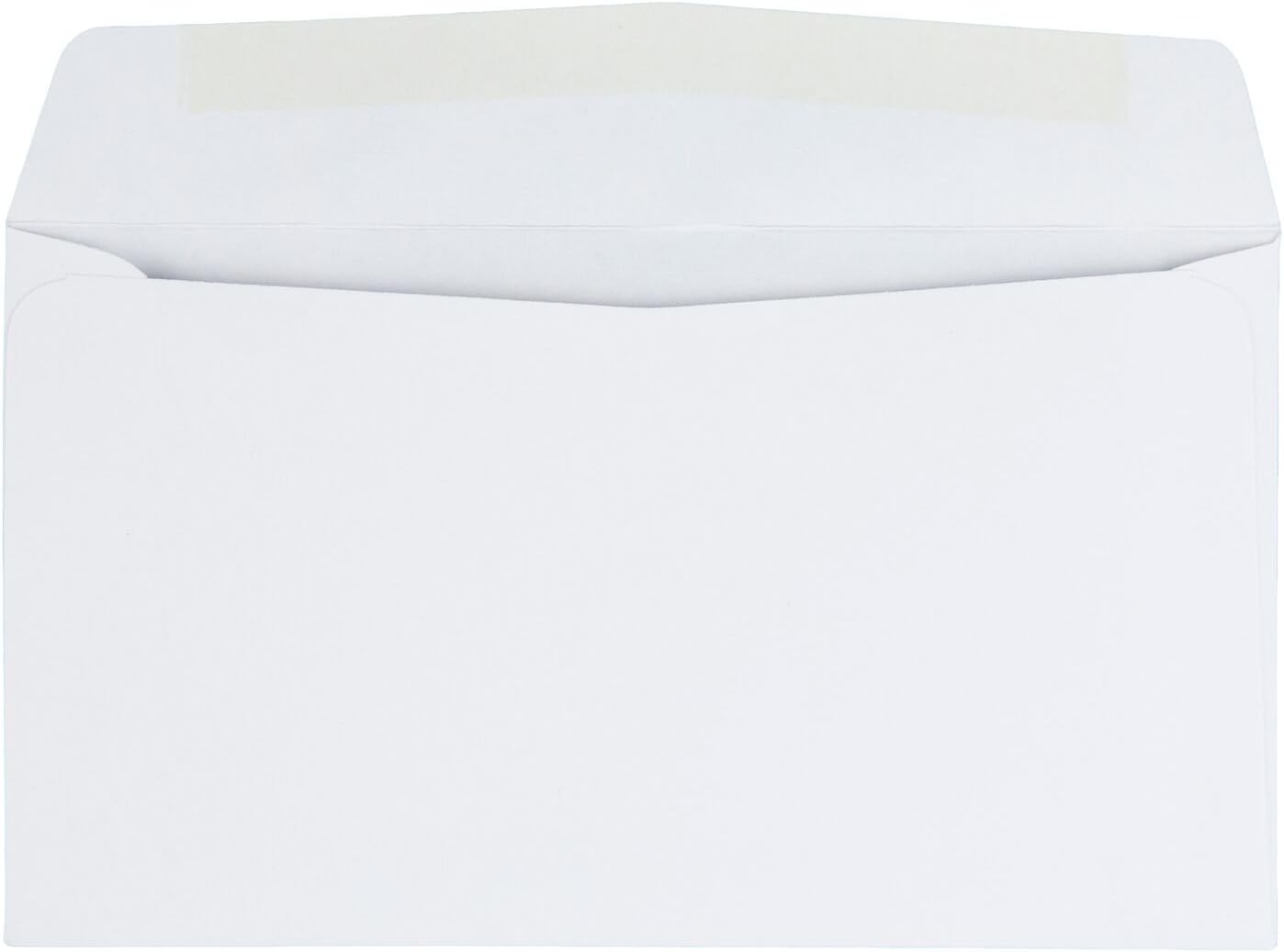 Quality Park #6-3/4 Business Envelopes with a Gummed Flap for Standard Remittance Business Mailing, 24 lb White Wove, 5-3/8 x 6-1/2, 500 per Box (90070)