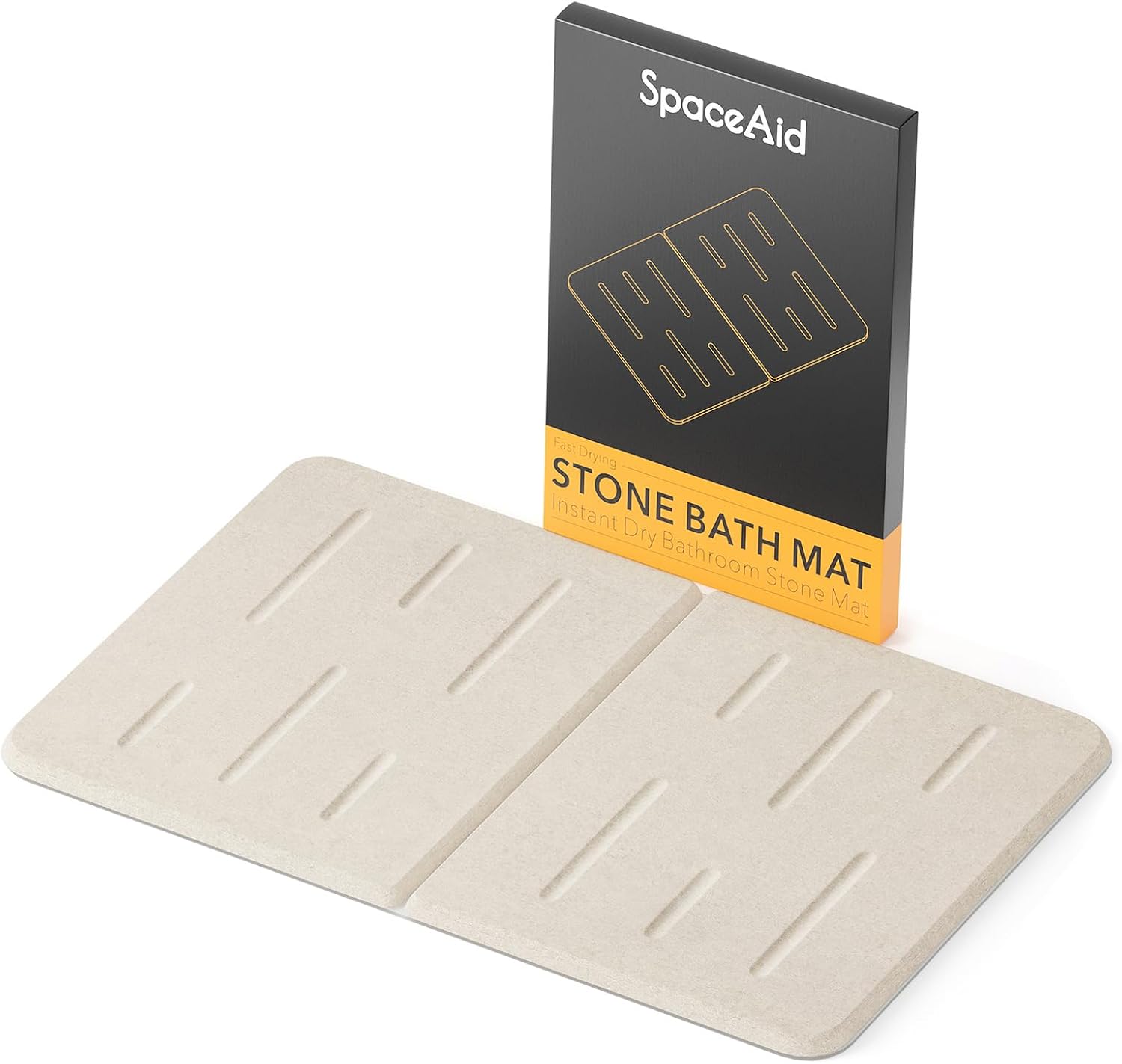 SpaceAid Stone Bath Mat, Instant Dry Diatomaceous Earth